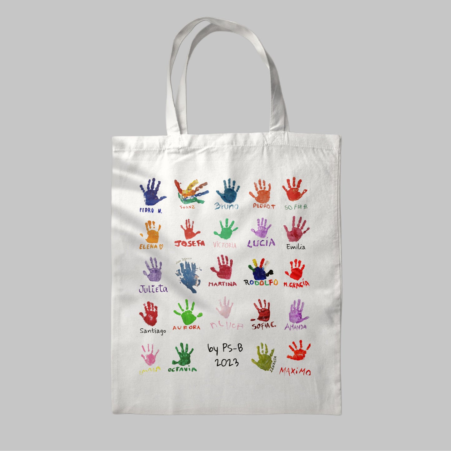 Tote Bag Personalizada Dibujo Regalo Fin de Año Escolar (c/u para pedidos sobre 20 unidades)