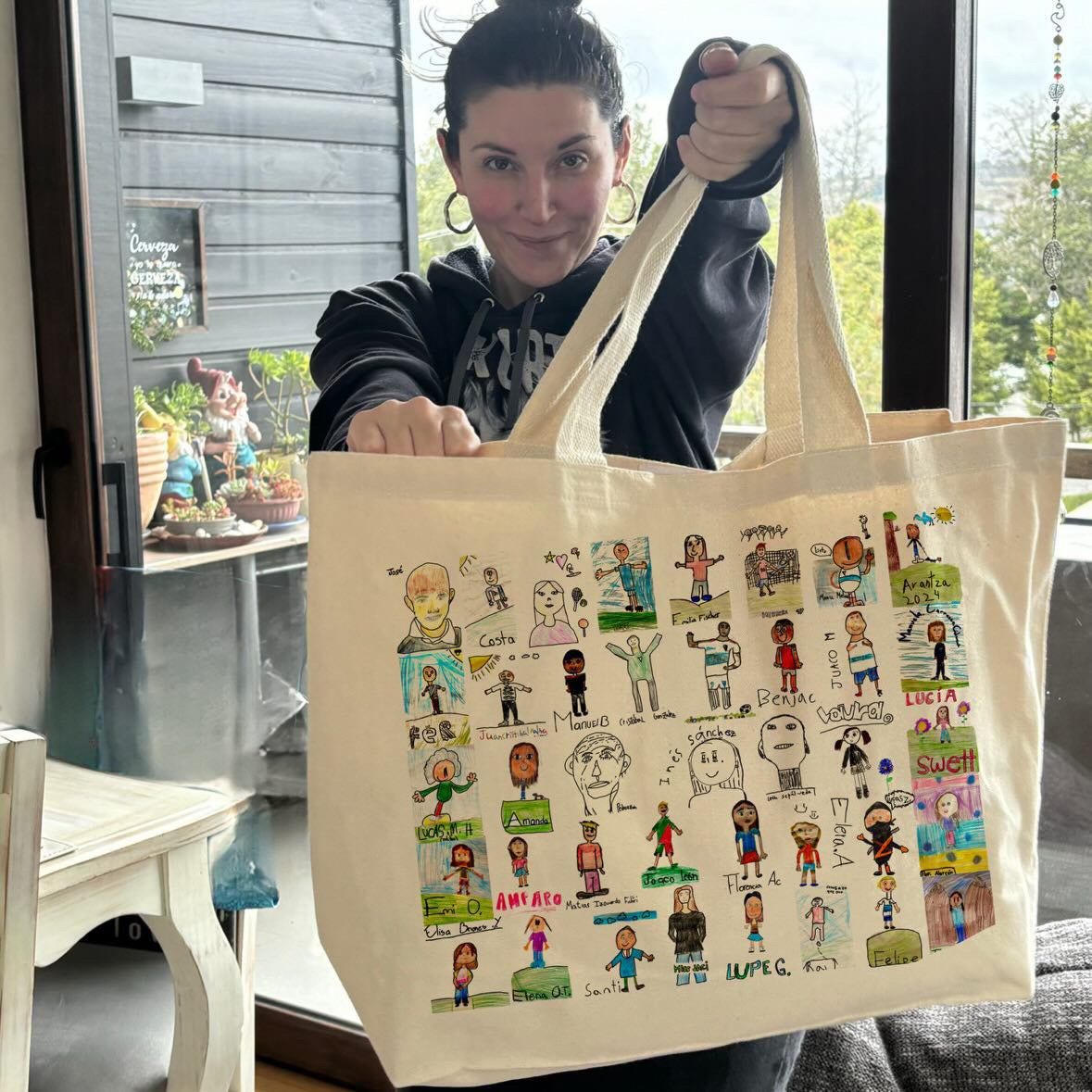 Bolso Tote Bag Extra Grande Personalizado Dibujos