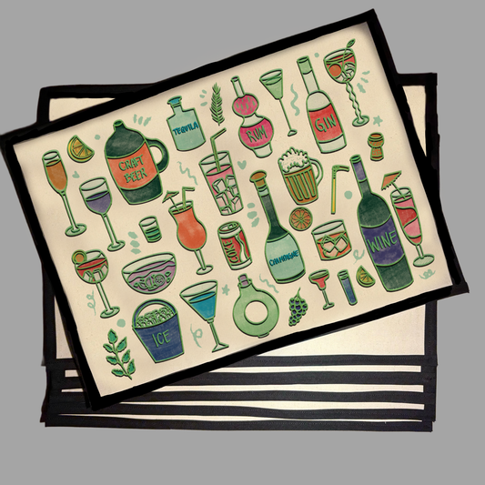 Set Individuales Estampados Cocktail