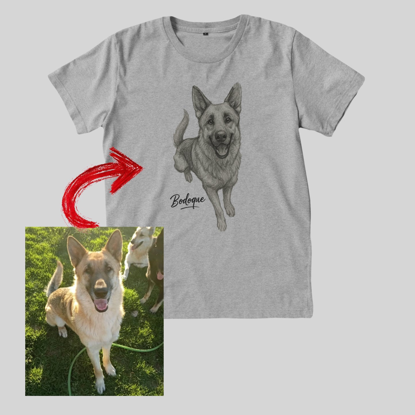 Polera Personalizada Mascota Dibujo