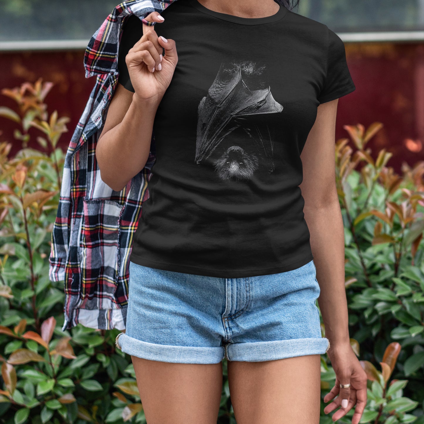 Polera Estampada Murciélago Black