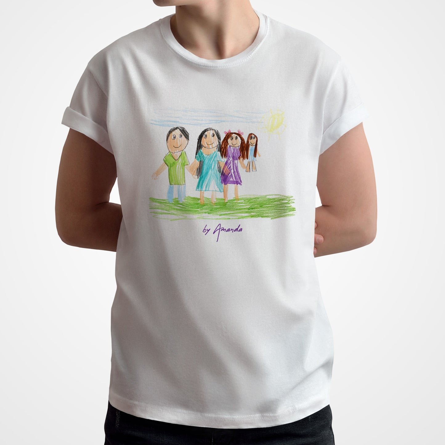Polera Personalizada Blanca Dibujo