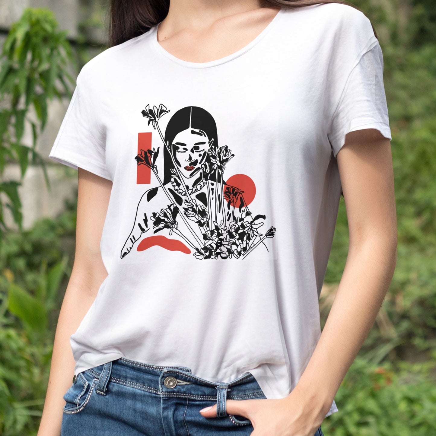 Polera Ilustración Ramo Japonés
