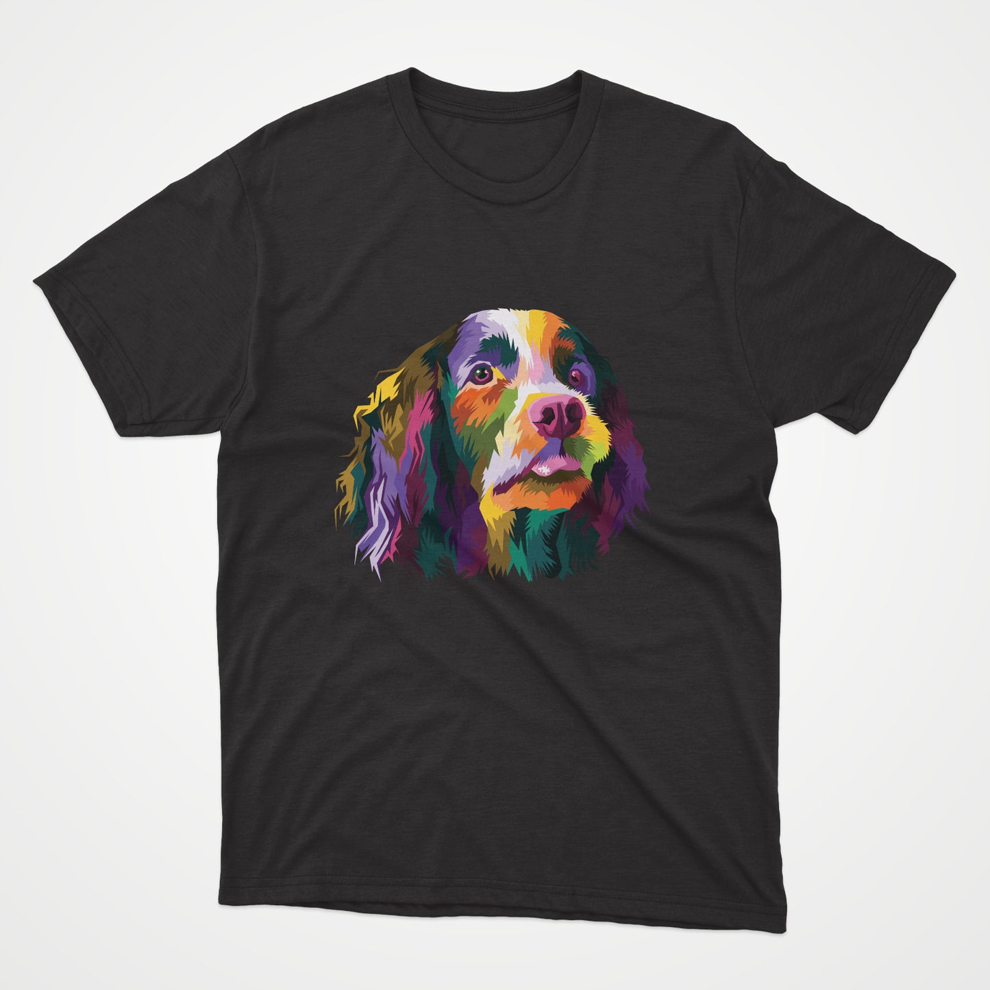 Polera Estampada Perro Cocker Popart