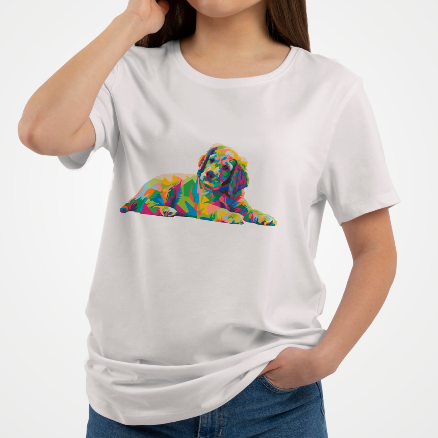 Polera Estampada Cachorro Golden Popart