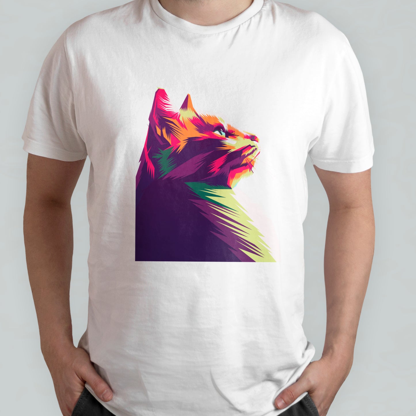 Polera Estampada Gato 3 Popart