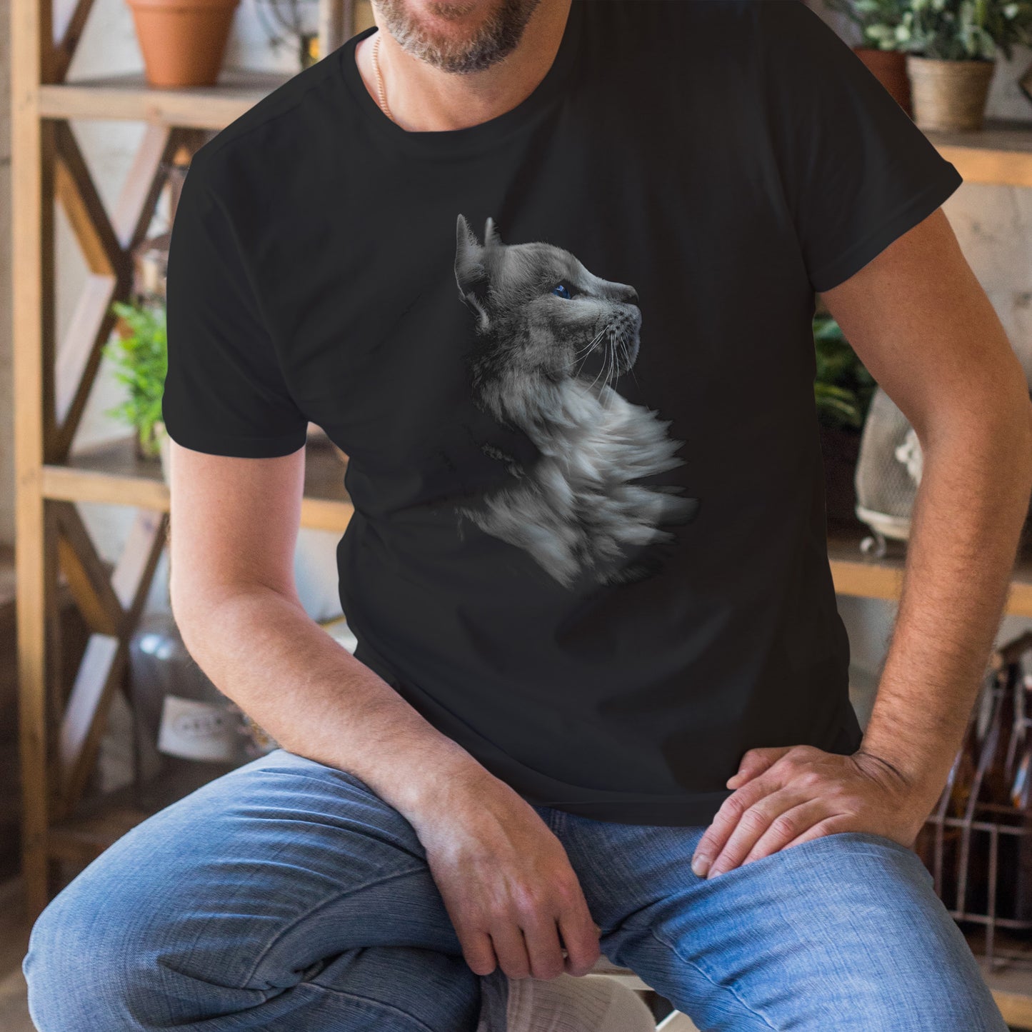 Polera Estampada Gato Negro 2