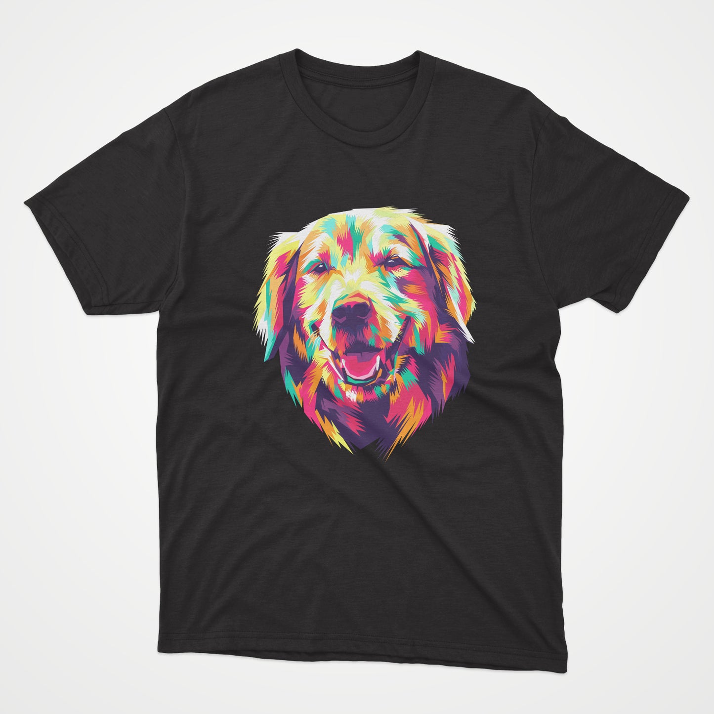Polera Estampada Perro Golden 2 Popart