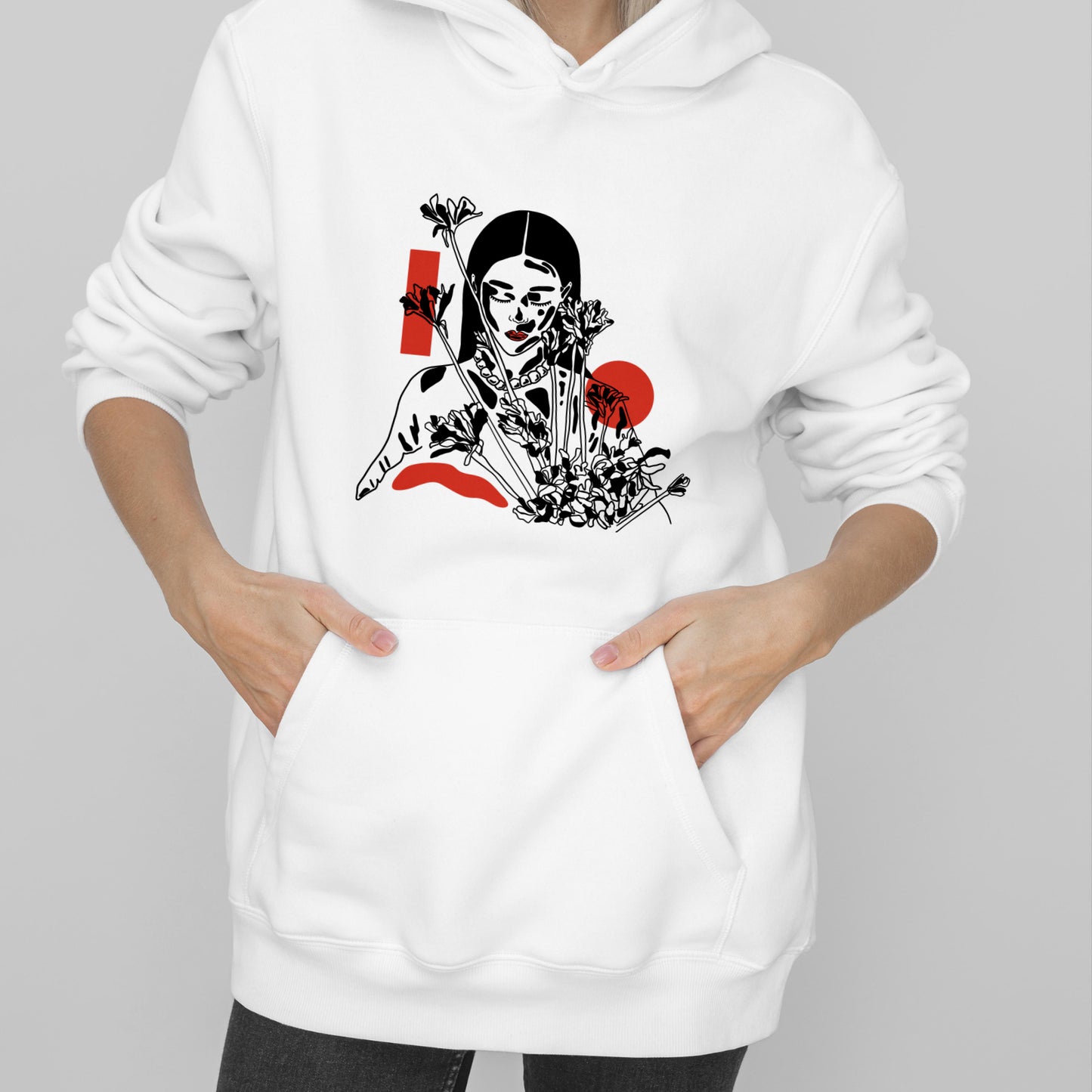 Polerón Ilustración Ramo Japonés