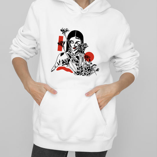 Polerón Ilustración Ramo Japonés