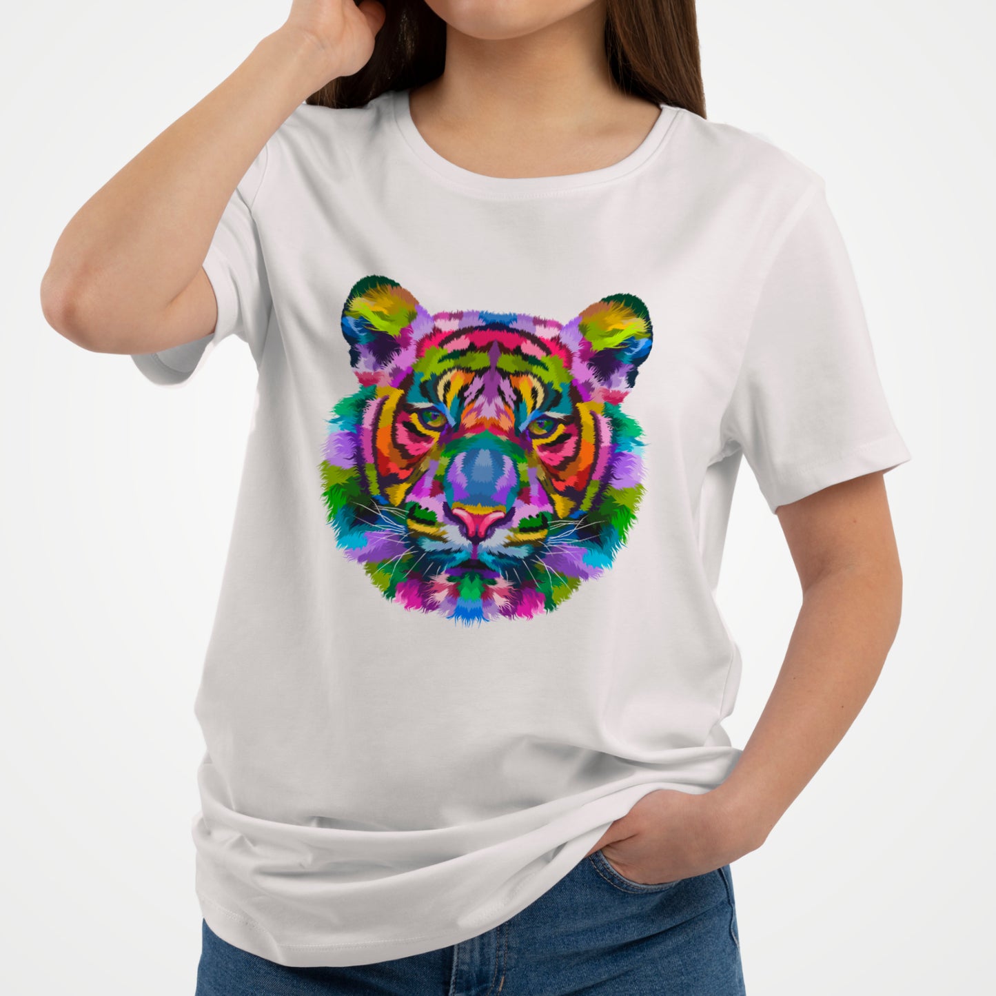 Polera Estampada Tigre Popart