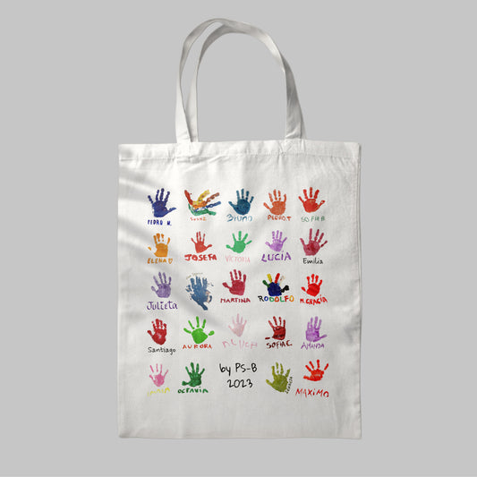 Tote Bag Personalizada Dibujo Regalo Fin de Año Escolar (c/u para pedidos sobre 20 unidades)