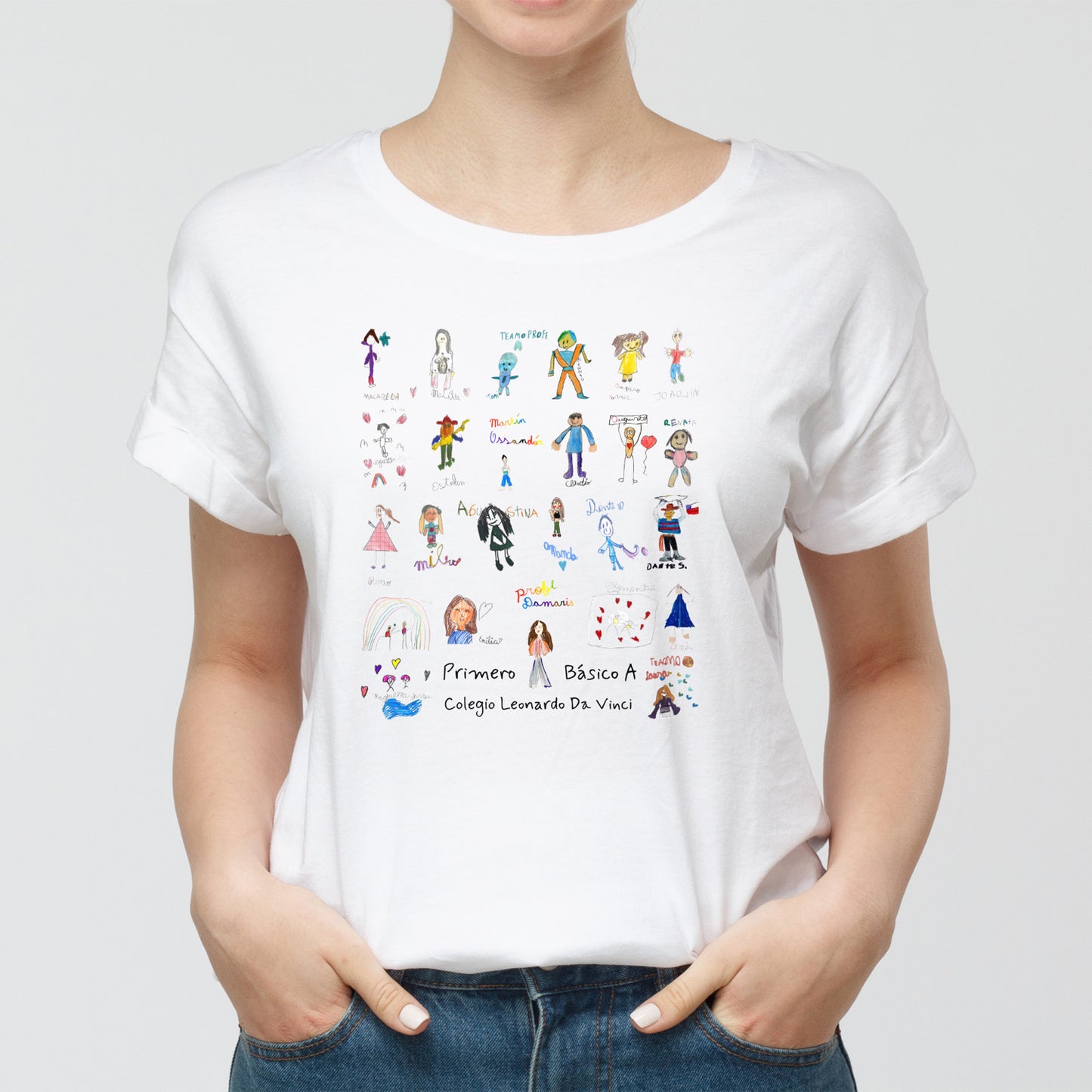 Polera Personalizada Dibujo Regalo Profe - Despedida Alumno