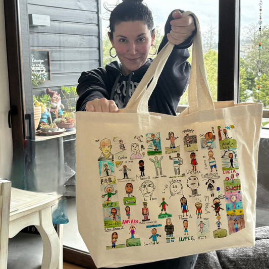 Bolso Tote Bag Extra Grande Personalizado Dibujos