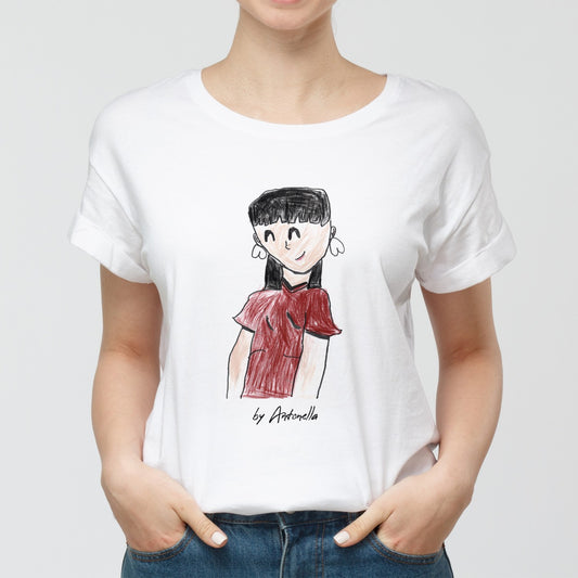 Polera Personalizada Blanca Dibujo