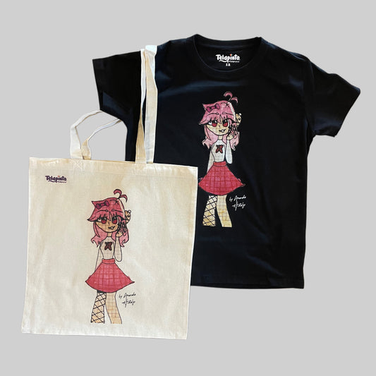 Pack Polera + Totebag Personalizada Dibujo