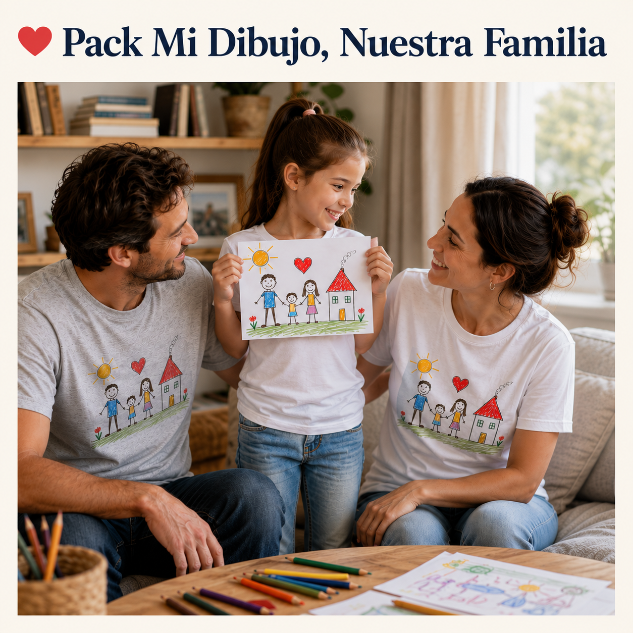 ❤️ Pack Familia Polera Personalizada