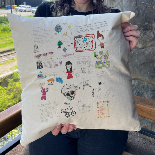 Funda Cojín Personalizado Dibujo Regalo Profe