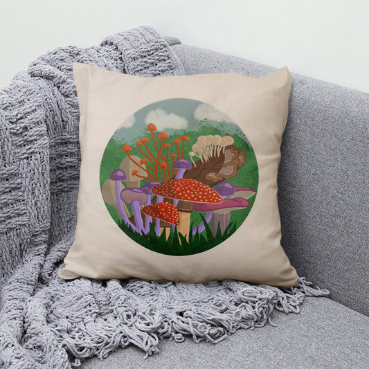 Funda Cojín Ilustración Fungi