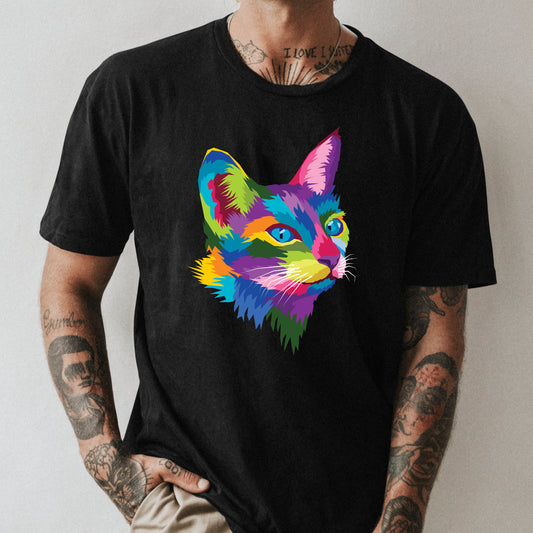 Polera Estampada  Gato 1 Popart