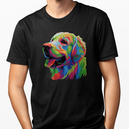 Polera Estampada Perro Golden 1 Popart