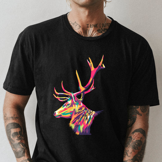 Polera Estampada Ciervo Popart