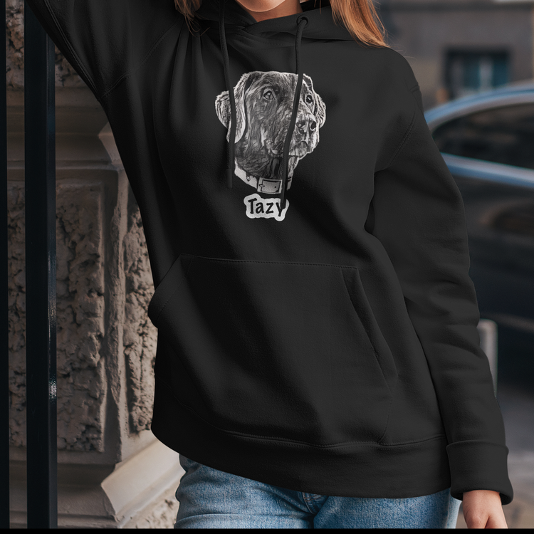 Polerón Personalizado Mascota Blanco y Negro